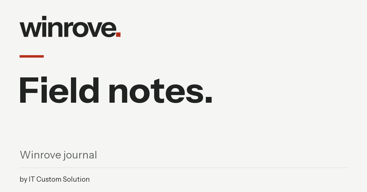Winrove Field notes — generic journal artwork, not an article-specific illustration.